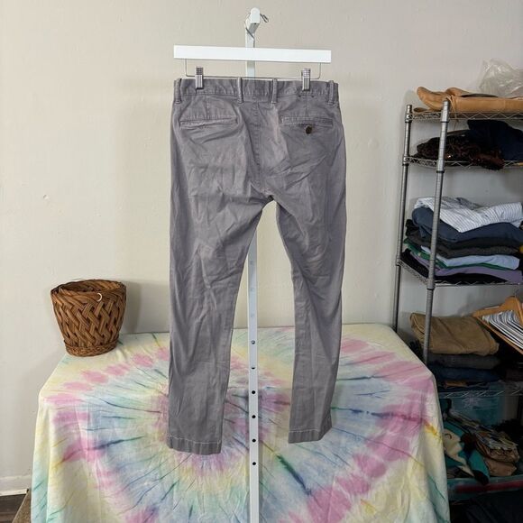 Men's Gray Pants J CREW flex 30x32 grey chino pants classic preppy - Picture 5 of 5